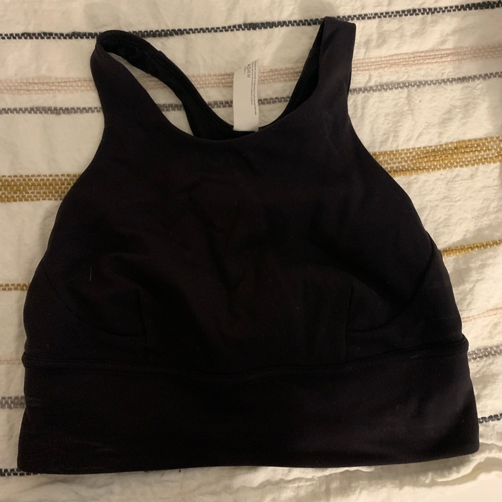 Black sports bra high neck lululemon